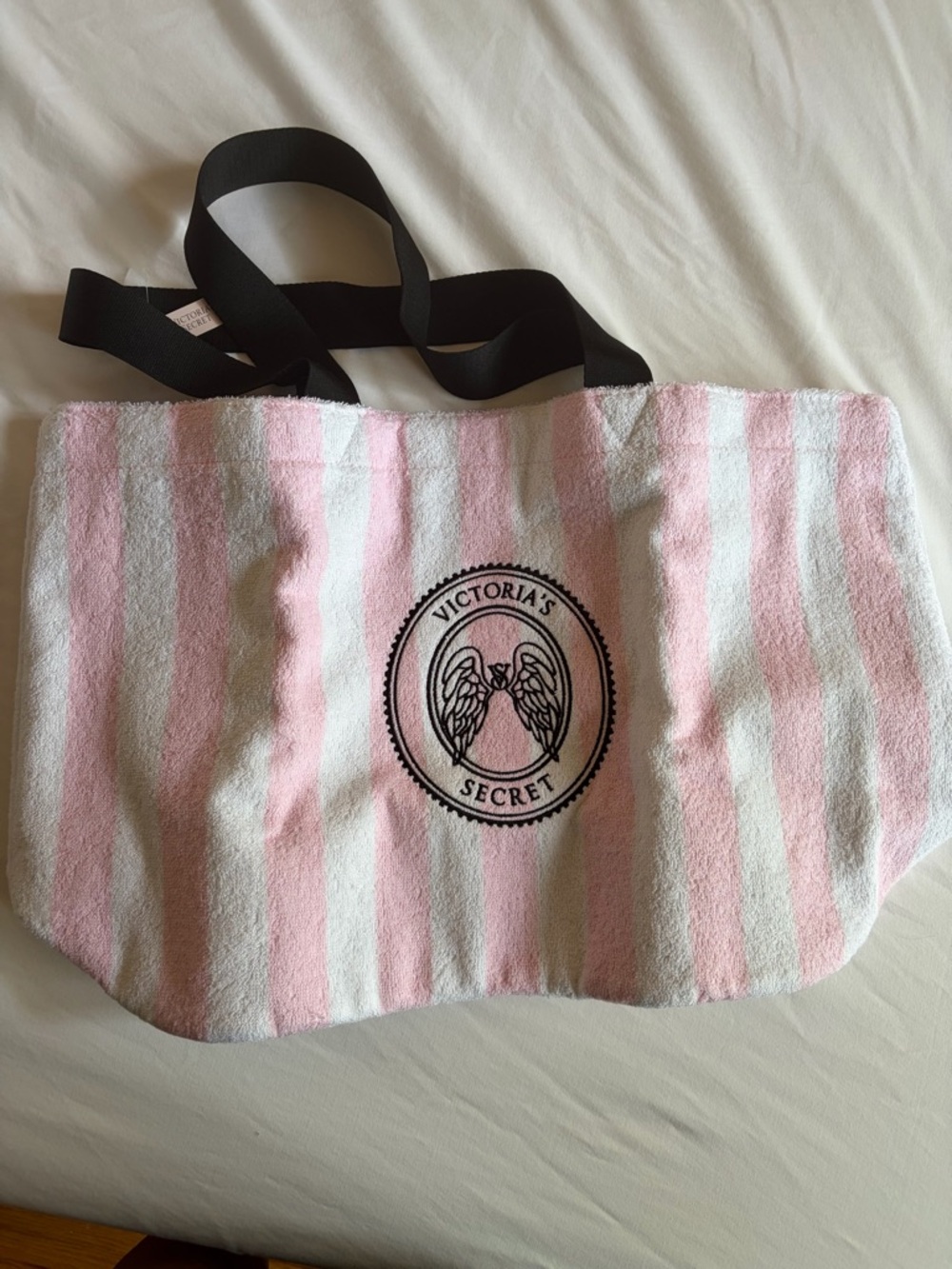 NWT Victoria's Secret Pink & White Stripe Tote Bag